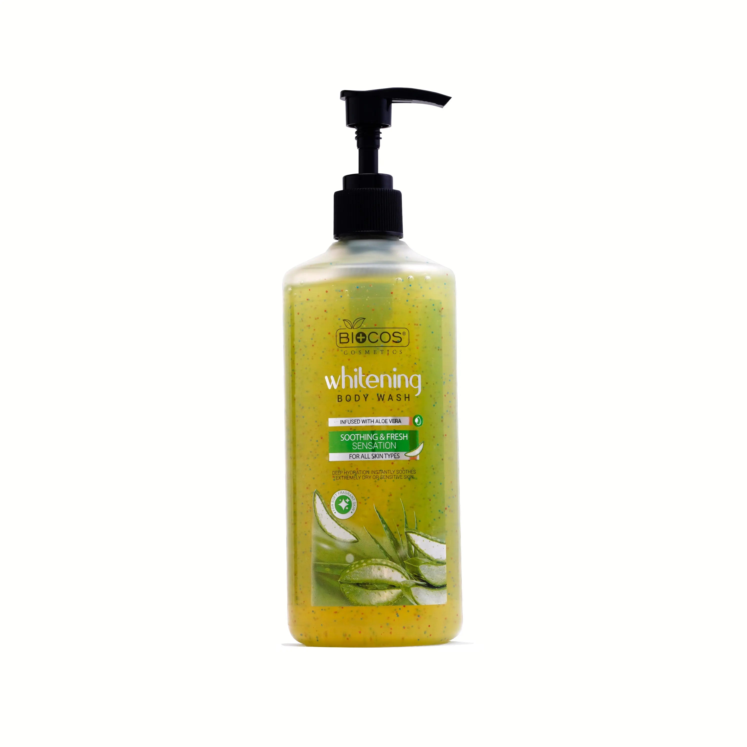 Aloe Vera & Tocopherol Whitening Body Wash for Sensitive Skin – BIOCOS  Cosmetics