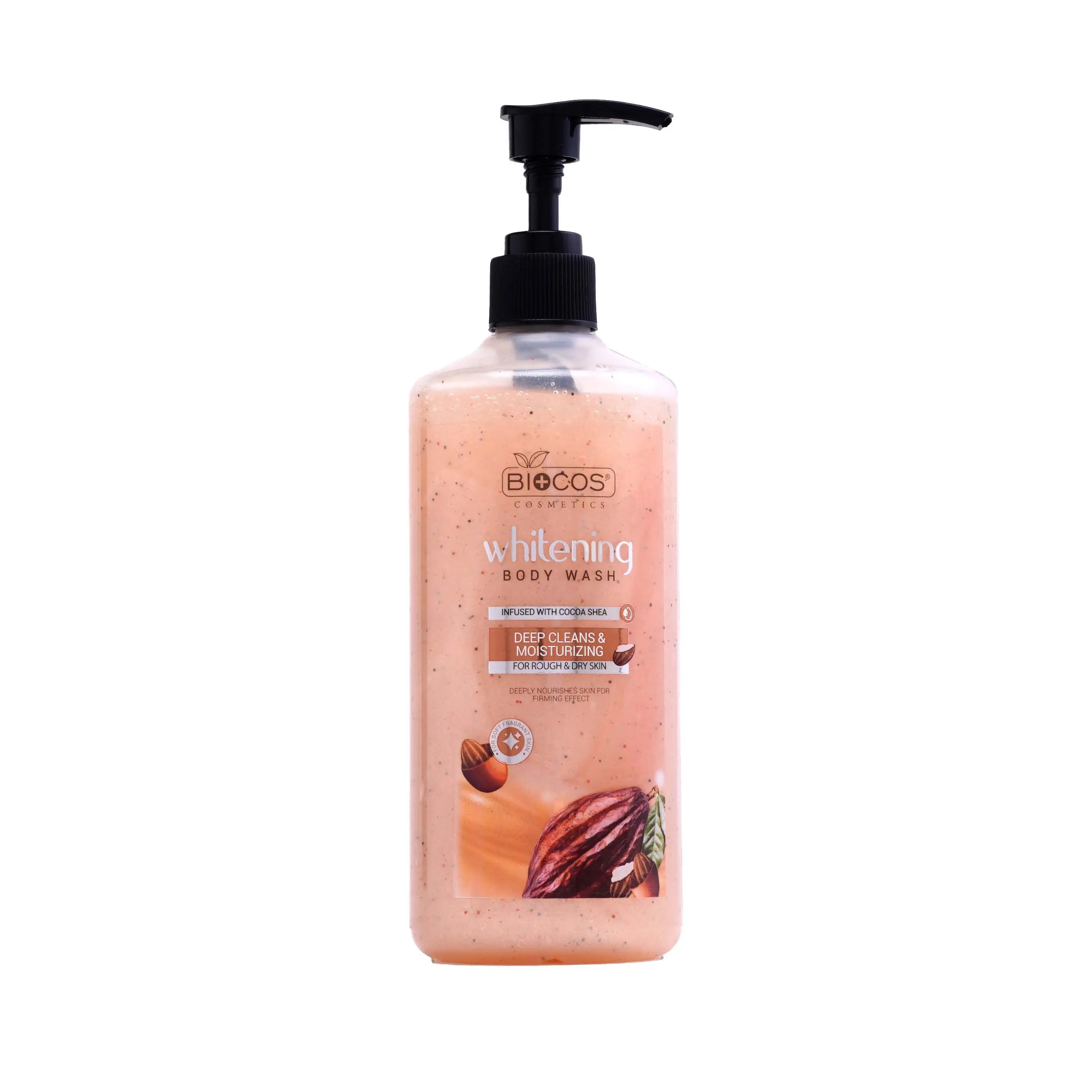 Whitening Body Wash – Deep Moisturization & Soft Skin with Cocoa Butter & Shea Butter – Nourishes Rough & Dry Skin – All-Day Freshness – 500ml
