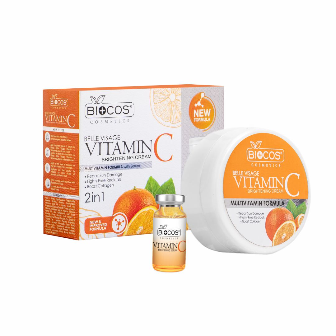 Belle Visage Vitamin C Cream - Brightening, Anti-Aging, & Collagen Boosting Formula with Vitamin C, Niacinamide, & Aloe Vera - Repairs Sun Damage, Fights Free Radicals, & Reduces Dark Spots - 16gm