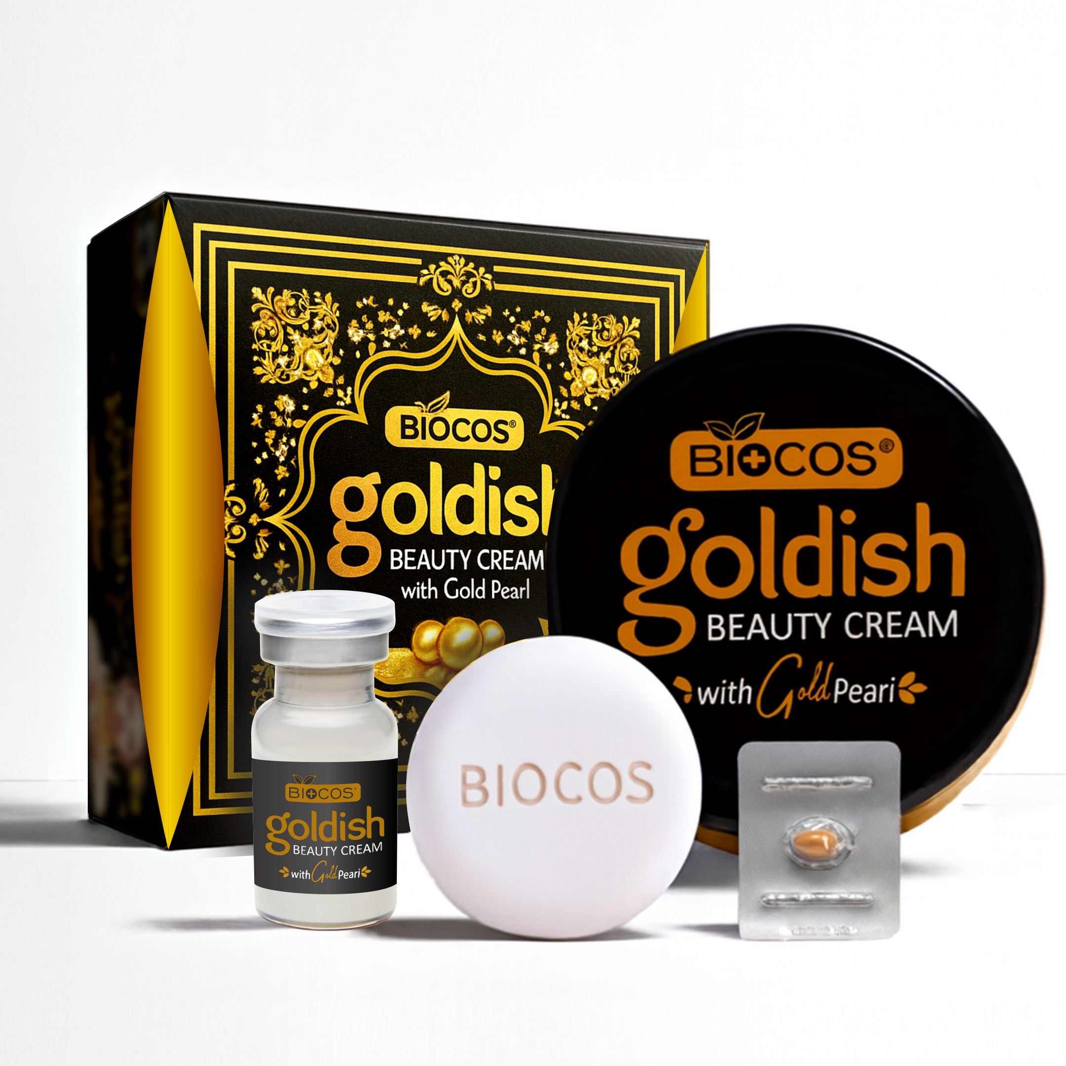 Goldish Beauty Cream – Improves Skin Texture, Reduces Fine Lines & Wrinkles, Boosts Collagen, with Alpha Arbutin, Kojic Acid, Gold Dust & Vitamin B  - 18gm