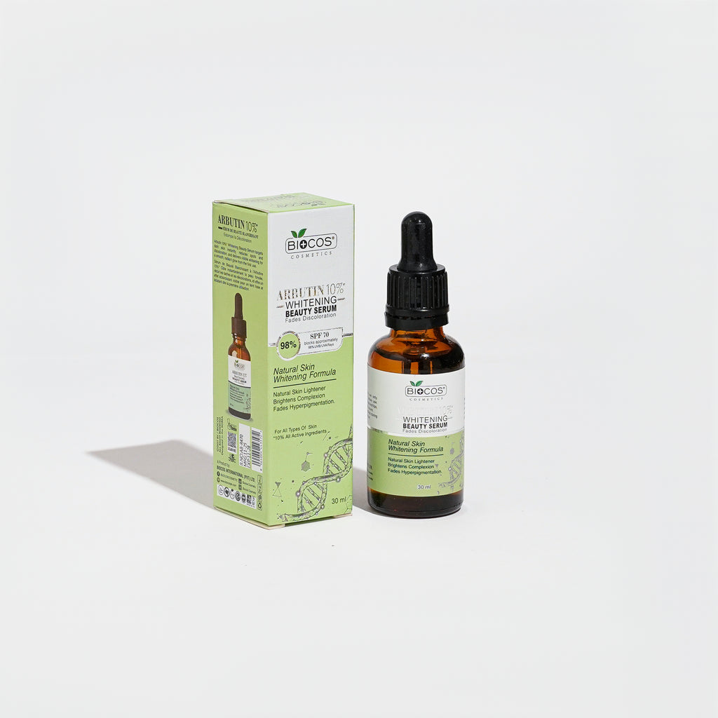 BIOCOS Arbutin 10% Whitening Serum for Dark Spots & Glow | 30ml Brightening Care
