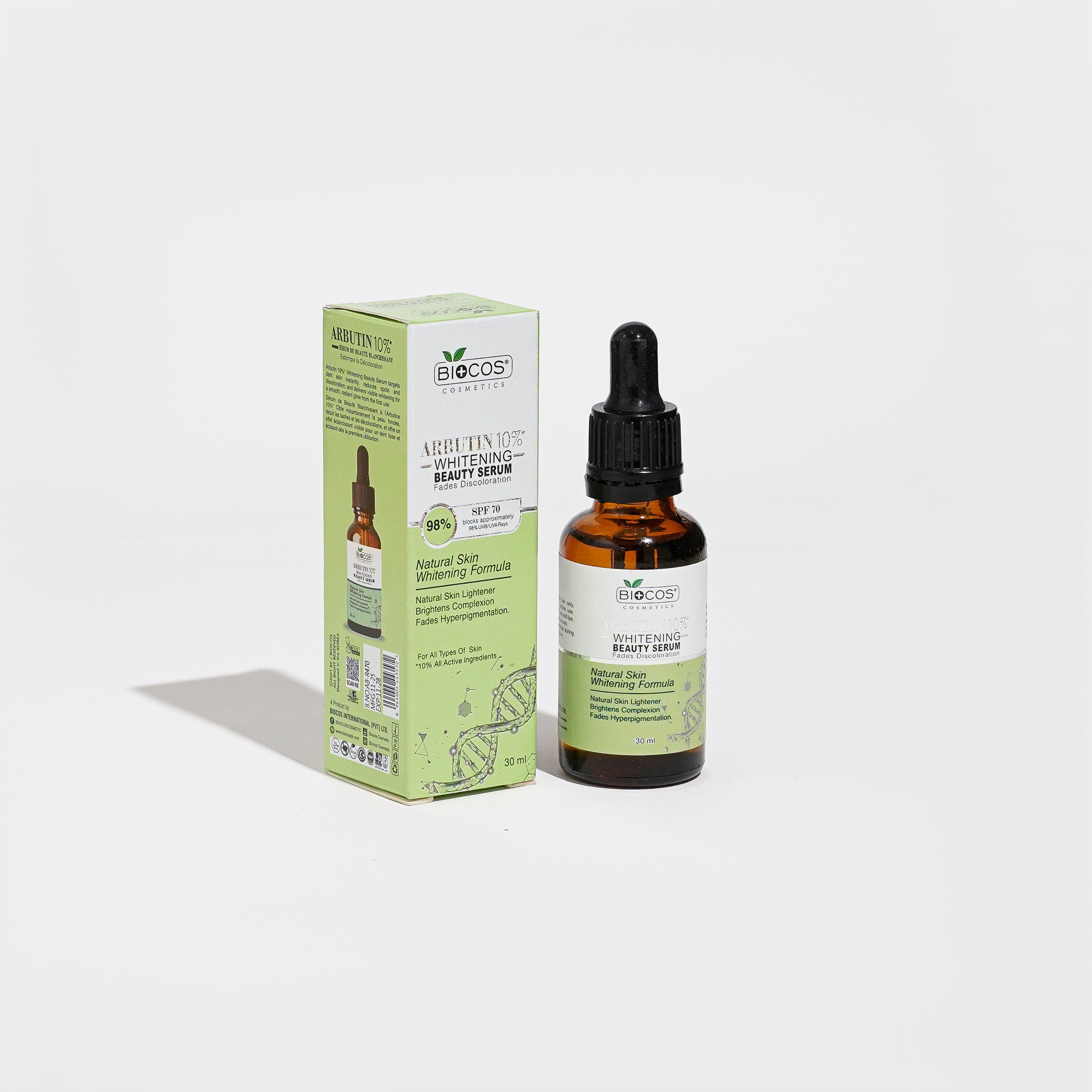 BIOCOS Arbutin 10% Whitening Serum for Dark Spots & Glow | 30ml Brightening Care