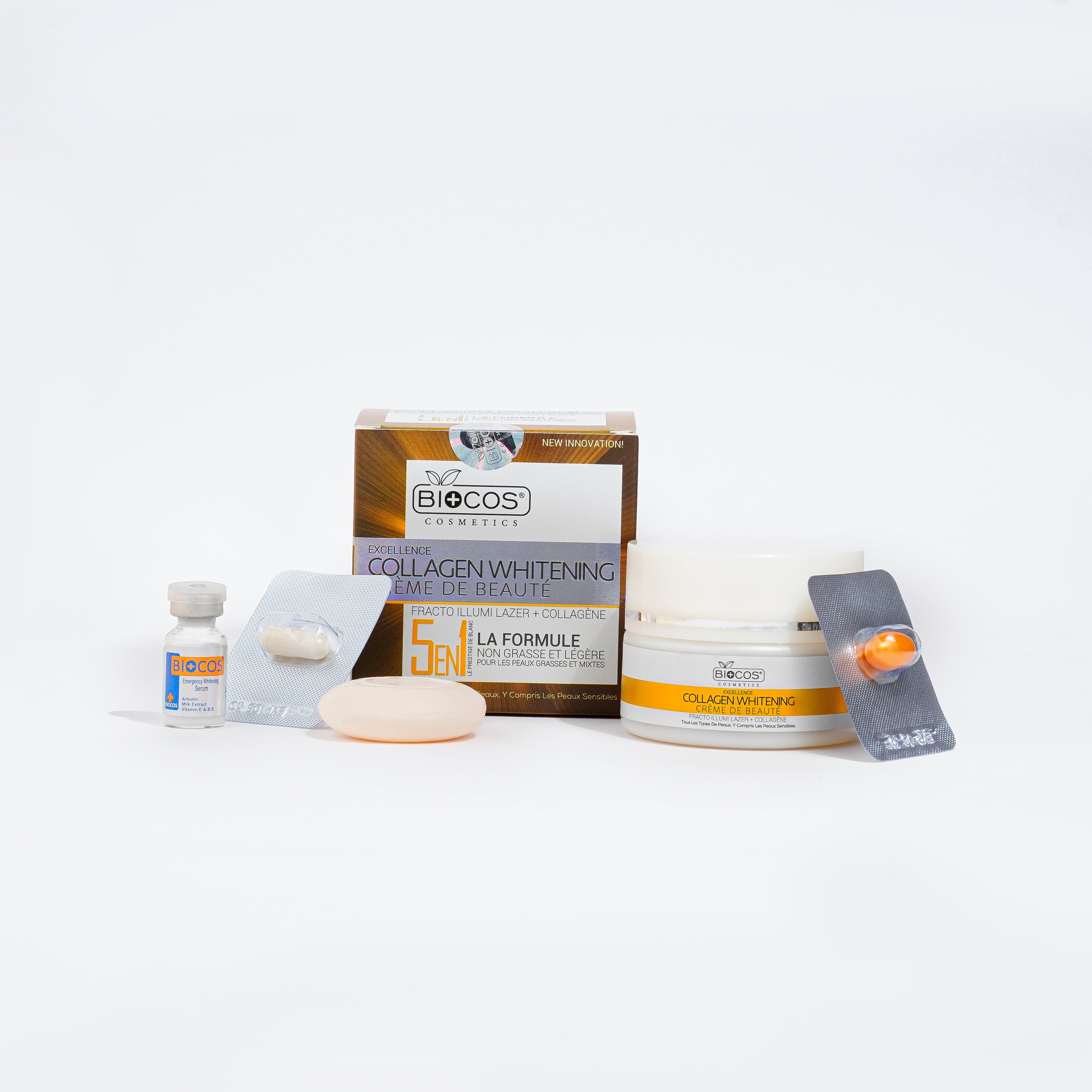 BIOCOS Collagen Whitening Cream 5-in-1 with Ceramides + HA + Niacinamide 107g