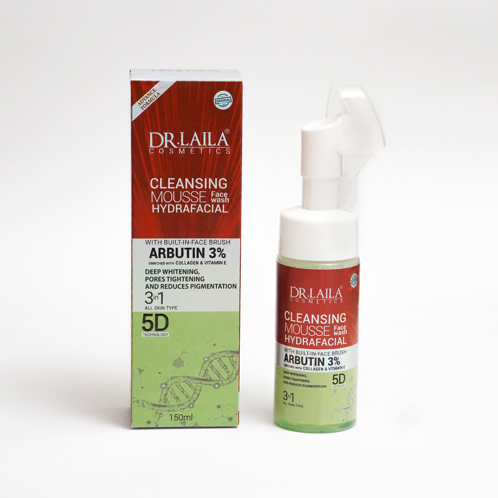 Dr Laila Arbutin Face Mousse Cleanser with Collagen & Vitamin E | Bright Smooth Skin 150ml