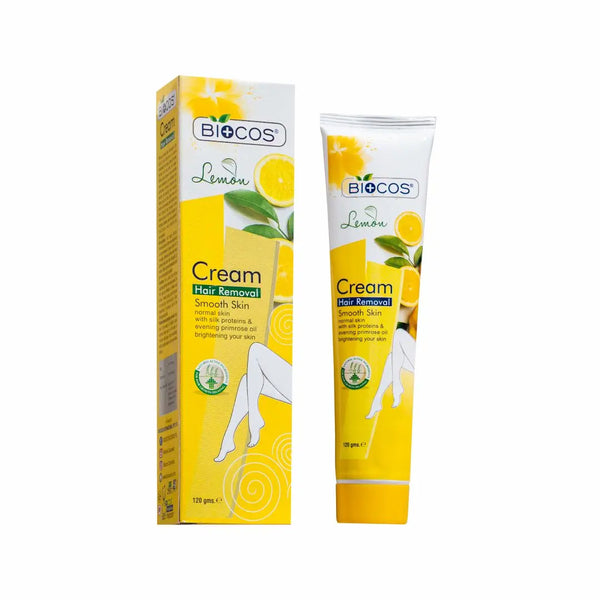 BIOCOS Lemon Hair Removal Cream with Vitamin E front of pack