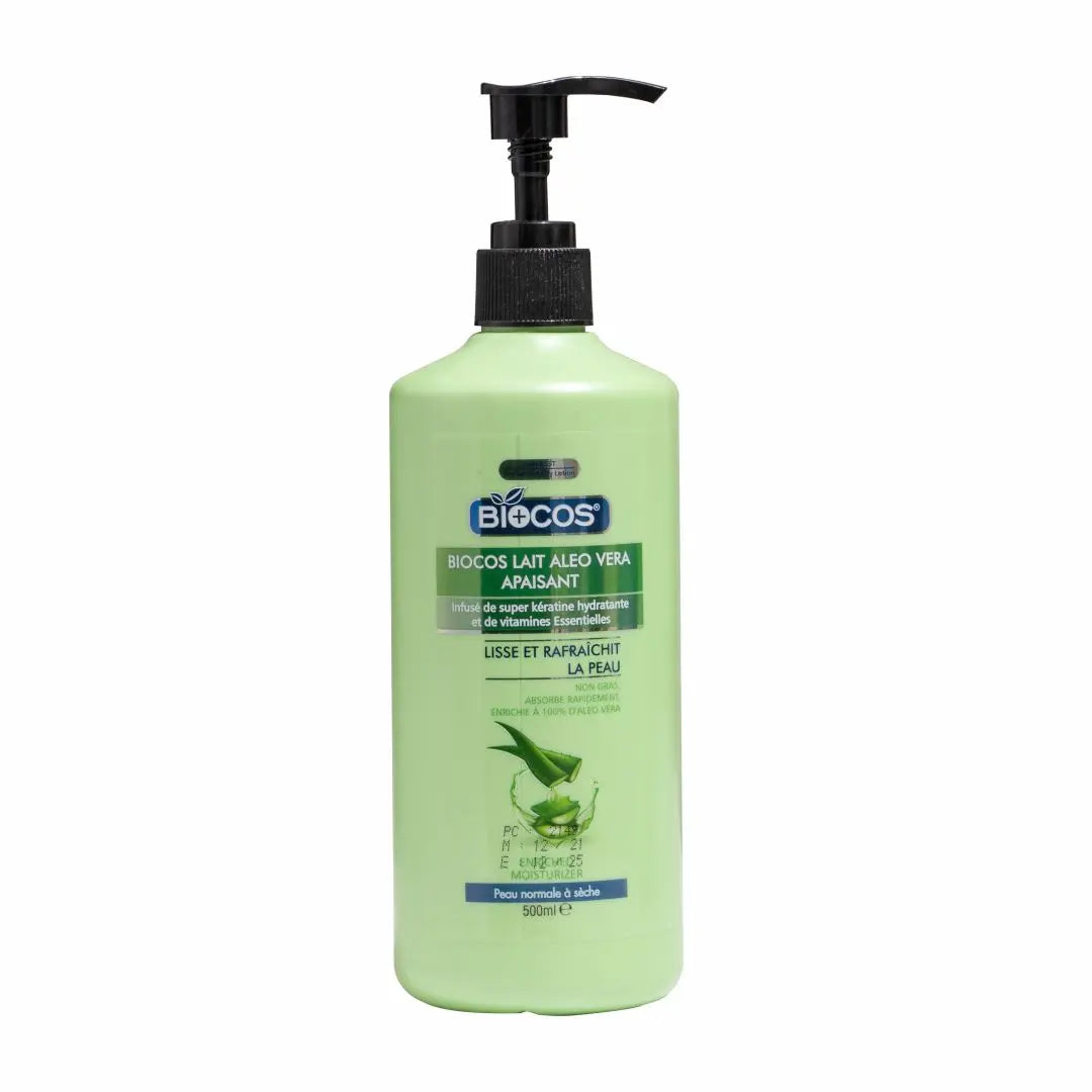 Aloe Vera Body Lotion – Nourishes, Soothes & Restores Dry, Damaged Skin with Aloe Barbadensis Juice, Cucumber Extract for Stretch Marks, Scars & Sunburn Relief 500ml/1000ml