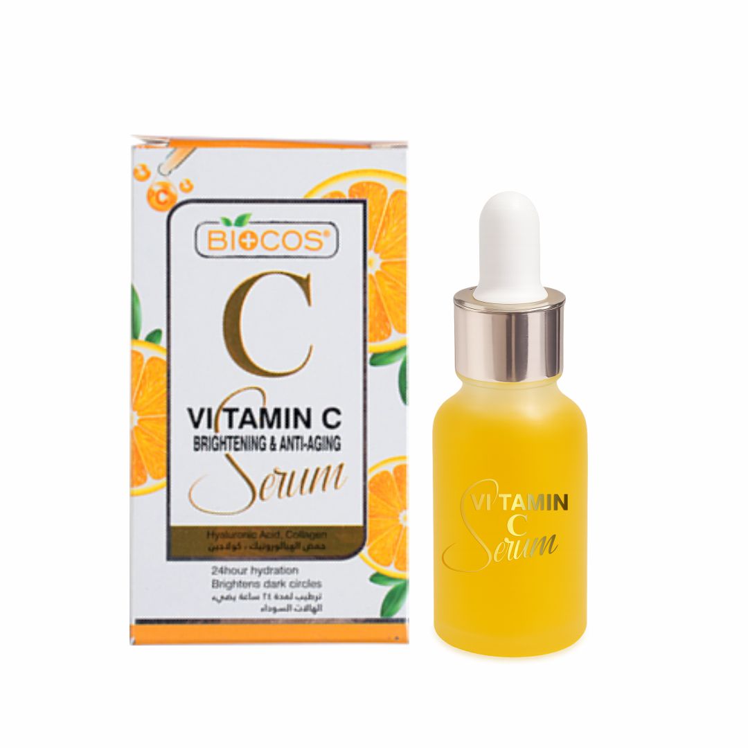 Multi Serum Vitamin C – Advanced Hydrating & Brightening Facial Serum with Hyaluronic Acid, Collagen, Jojoba Oil, Green Tea Extract – Anti-Aging, Anti-Pigmentation, Radiant Complexion - 15ml