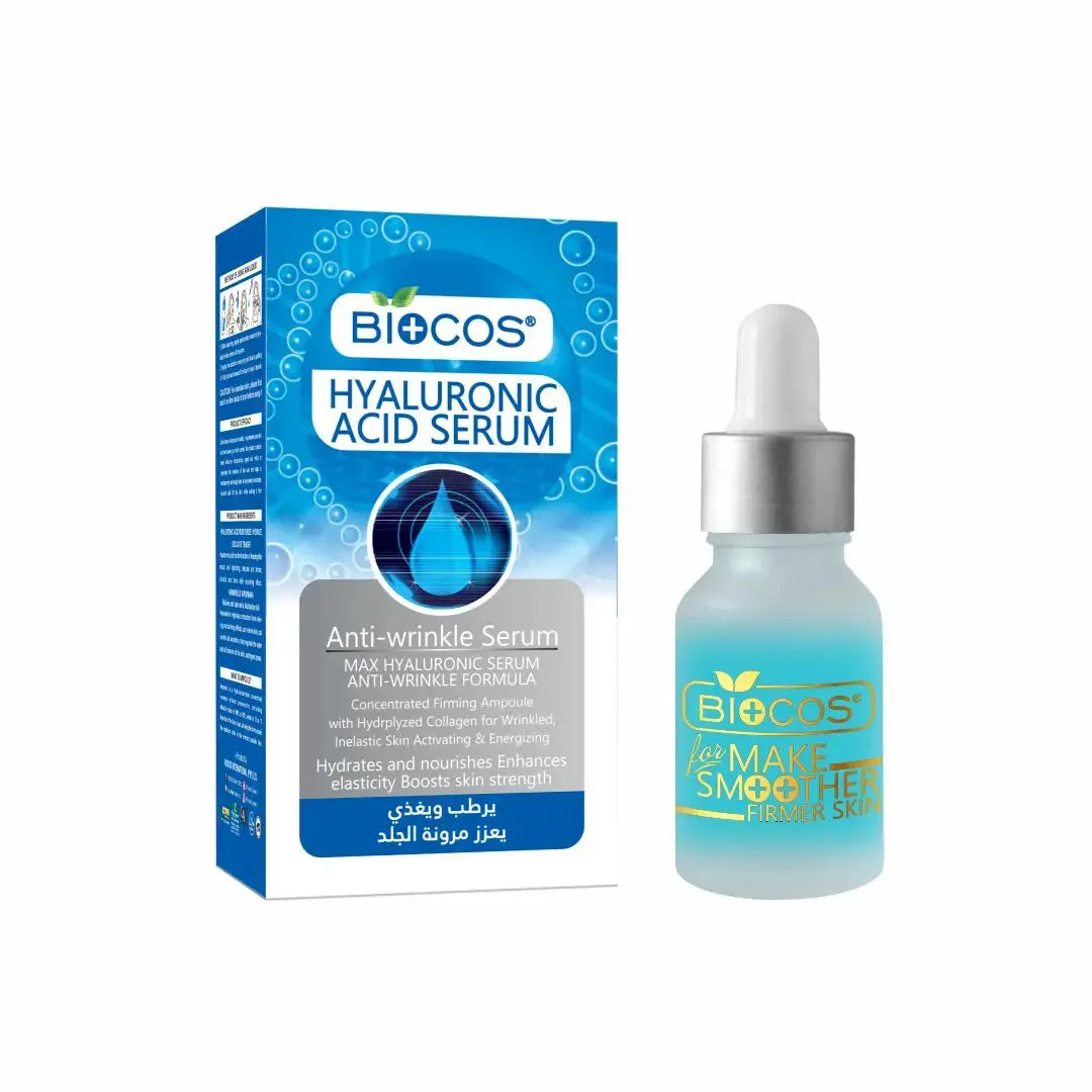 Multi Serum Hyaluronic Acid – Advanced Hydrating & Anti-Aging Facial Serum with Vitamin B3, Ethyl Ascorbic Acid, Rose Hydrosol – Minimizes Fine Lines, Balances Oil, Tightens Pores - 15ml