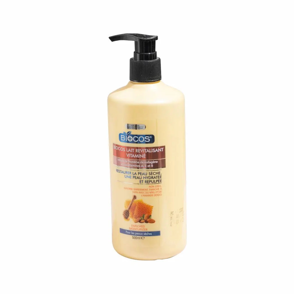 Hydrating Body Lotion with Honey , Vitamin E & Sunflower Oil - Moisturizing Cream for Dry Skin, Reduces Fine Lines, Non-Allergenic, Paraben-Free 500ml/1000ml