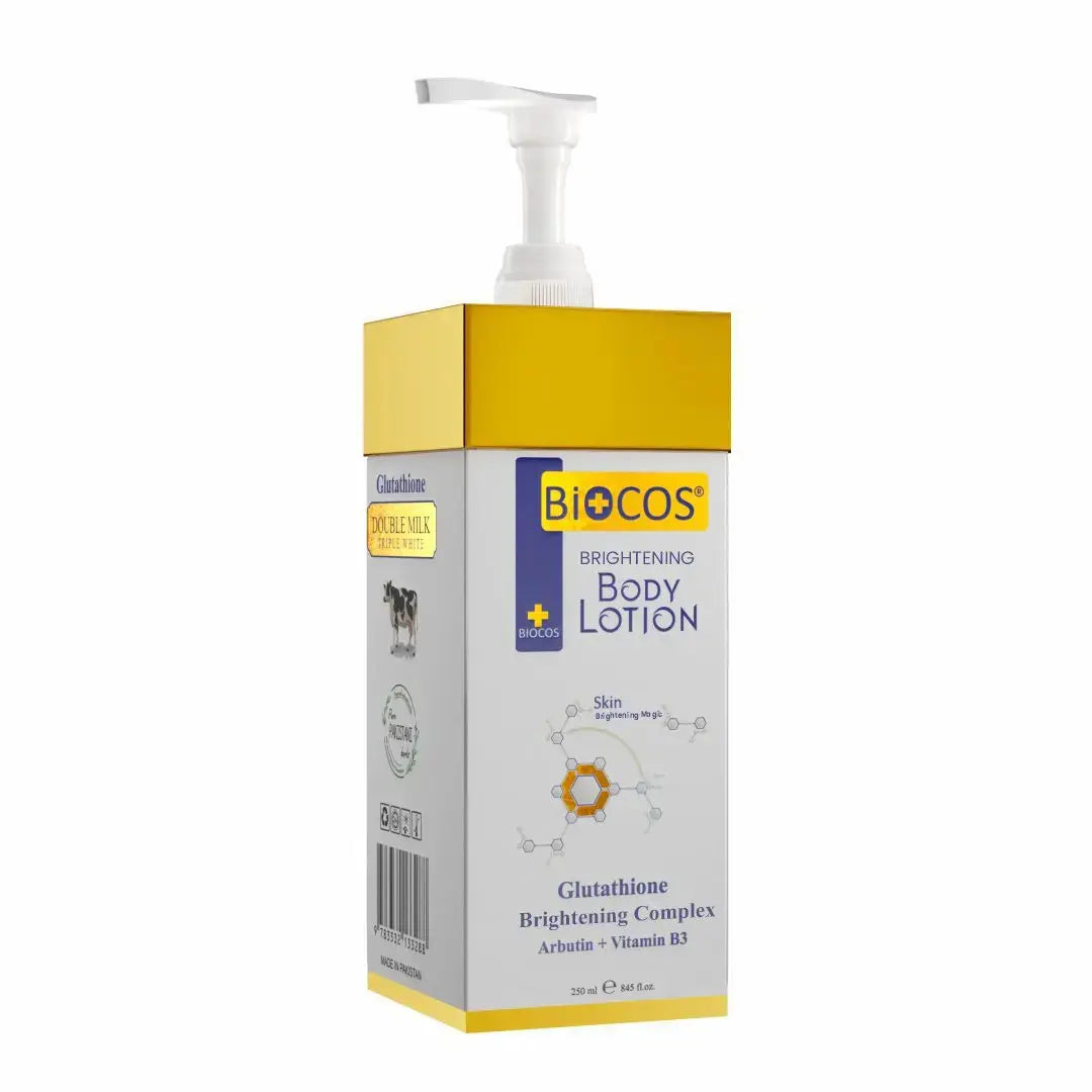 Brightening Body Lotion with Collagen, Niacinamide & Glutathione - Deep Hydration, Radiant Glow, Anti-Aging, Sunscreen Care - 250ml