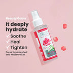Organic Rose Water Spray – Hydrating Toner, Reduces Redness & Tightens Pores
