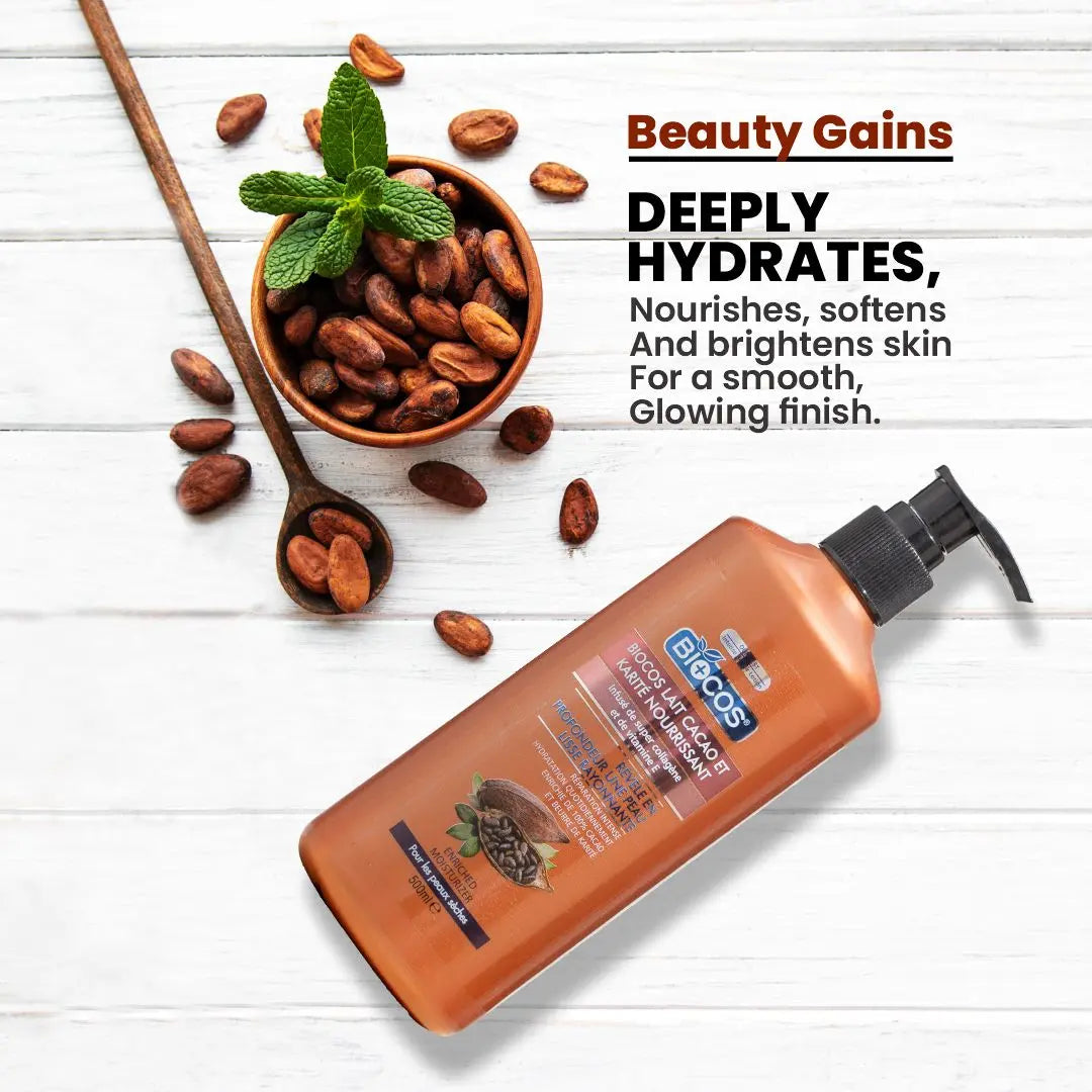 Shea Butter Body Lotion for Dry Skin – Moisturizing Cocoa Butter, Vitamin E, & Natural Hydration – Non-Greasy, Nourishing Lotion for Soft, Smooth Skin 500ml/1000ml