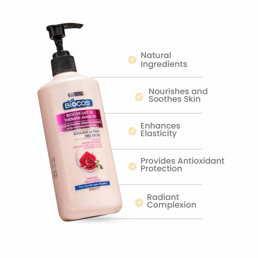 Body Lotion Deal – Advanced Therapy with Collagen, Rose & Milk Extracts, Hydrates & Relieves Severely Dry Skin, Non-Greasy, Fast Absorption – Nourish and Restore Soft Skin