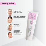 Kojic Acid Cream for Dark Spots & Hyperpigmentation | Skin Brightening & Acne Scar Removal | Enriched with Glycolic Acid, Aloe Vera & Vitamin B5 - 50gm