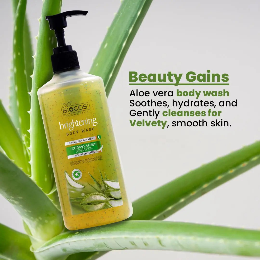 Whitening Body Wash – Deep Hydration & Soothes Sensitive Skin with Aloe Vera & Tocopherol – For Smooth & Nourished Skin – 500ml