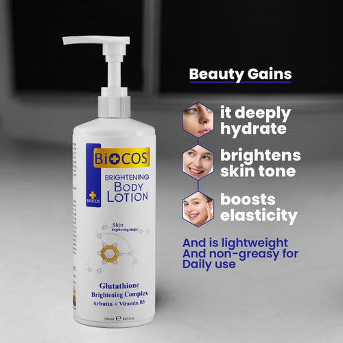 Brightening Body Lotion with Collagen, Niacinamide & Glutathione - Deep Hydration, Radiant Glow