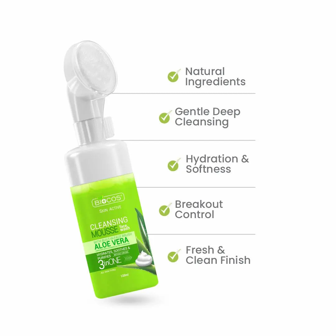 Brightening Boost Bundle | Sun Protection & Moisture Cream SPF 50, Kojic Acid Cream for Dark Spots & Hyperpigmentation, Aloe Vera Face Wash Mousse – Protect, Brighten, and Refresh Skin