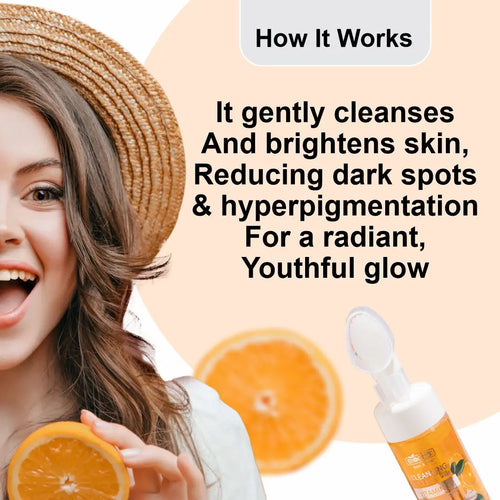 Vitamin C Face Wash Mousse - Brightening & Hydrating Cleanser with Vitamin B5