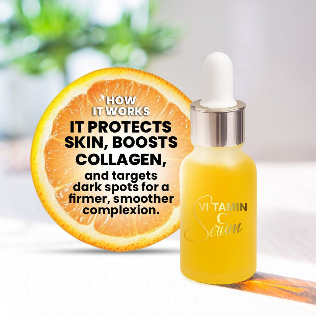 Multi Serum Vitamin C – Advanced Hydrating & Brightening Facial Serum with Hyaluronic Acid, Collagen, Jojoba Oil, Green Tea Extract – Anti-Aging, Anti-Pigmentation, Radiant Complexion - 15ml