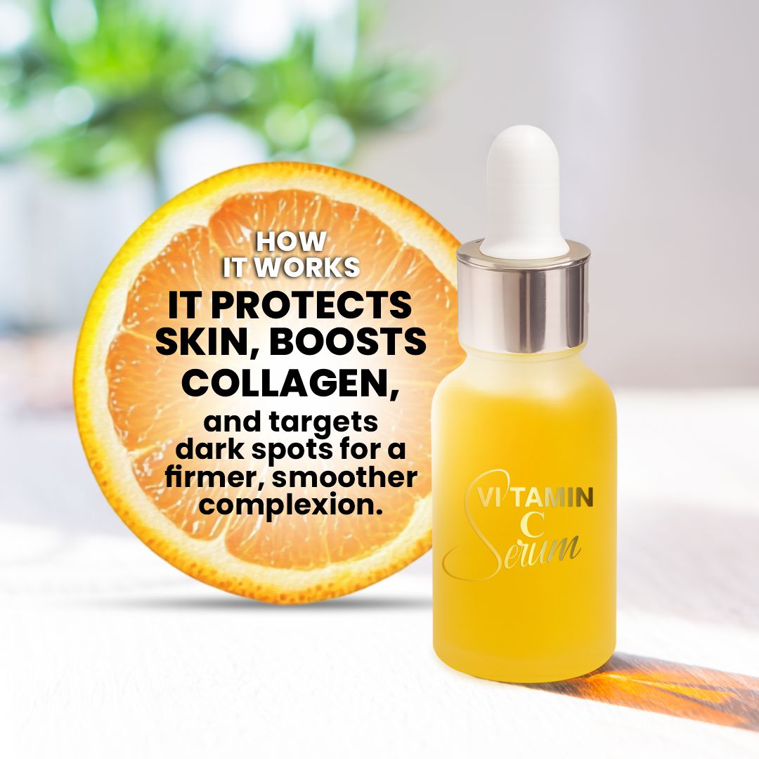 Multi Serum Vitamin C – Advanced Hydrating & Brightening Facial Serum with Hyaluronic Acid, Collagen, Jojoba Oil, Green Tea Extract – Anti-Aging, Anti-Pigmentation, Radiant Complexion - 15ml