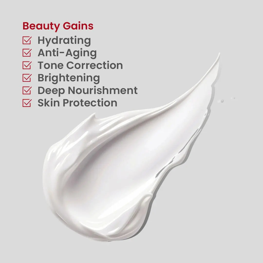 Dr. Laila 5-in-1 Beauty Pack - Organic Brightening, Anti-Wrinkle & Reduce Dark Spots Cream Set with Kojic Acid, Glutathione Capsule, Collagen Serum & Arbutin Soap