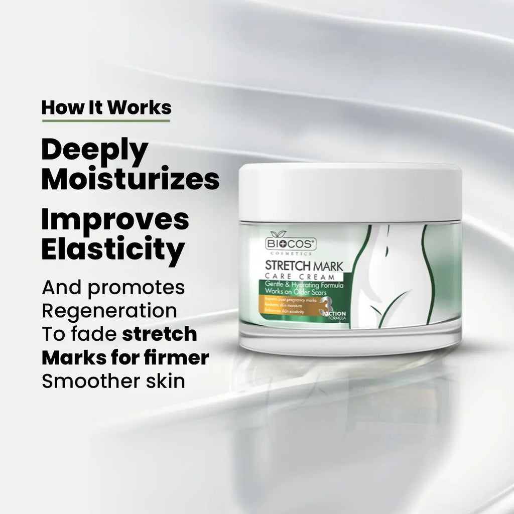 Stretch Mark Cream – Prevents & Reduces Stretch Marks, Restores Skin Moisture, Enhances Elasticity, Enriched with Cocoa Butter, Shea Butter, & Centella Asiatica - 44gm