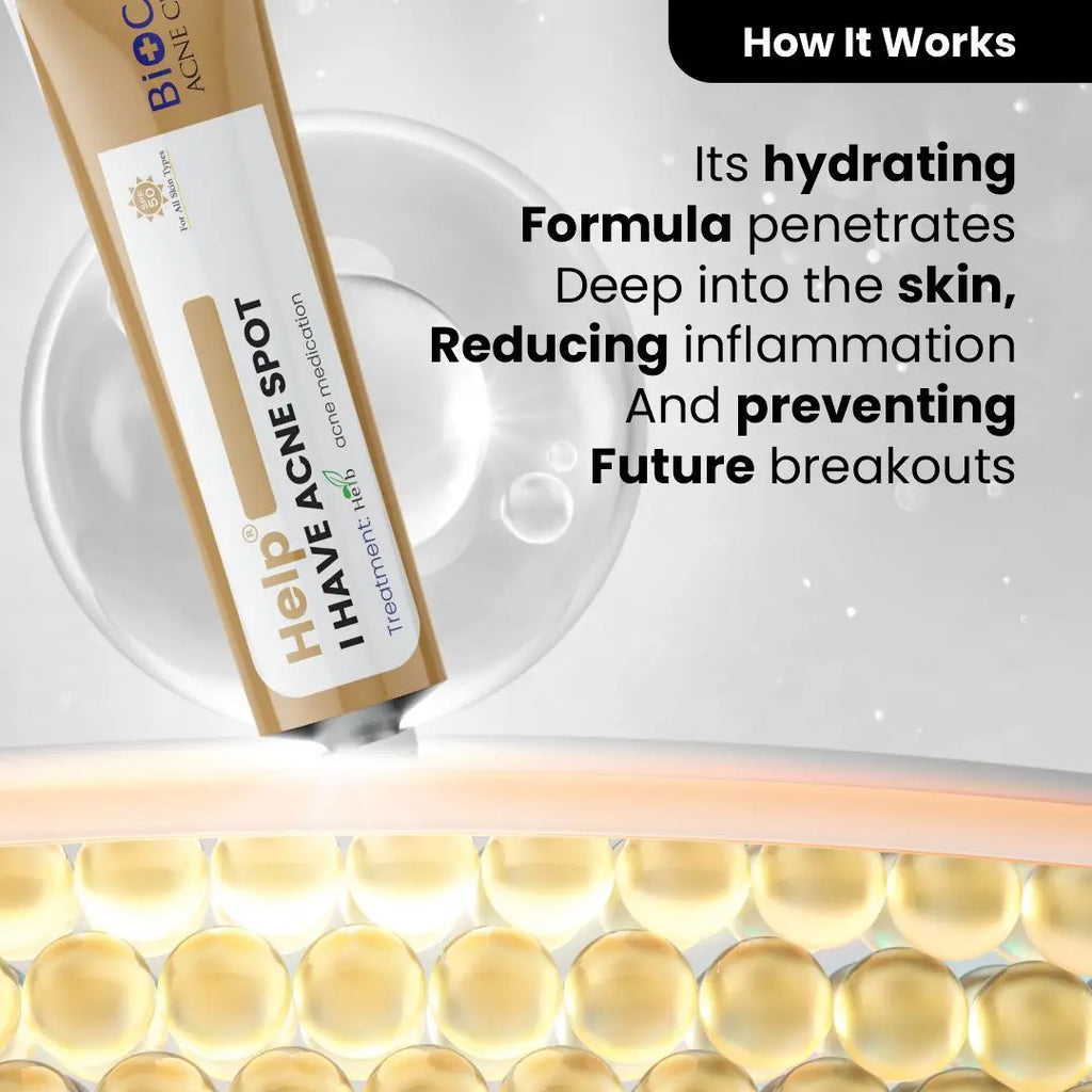 Anti Acne Cream for Blemishes, Scars & Breakouts – Hydrating Formula with Aloe Vera, Neem, Zinc Oxide & Bitter Gourd – Anti-Inflammatory & Skin Brightening,  - 12gm