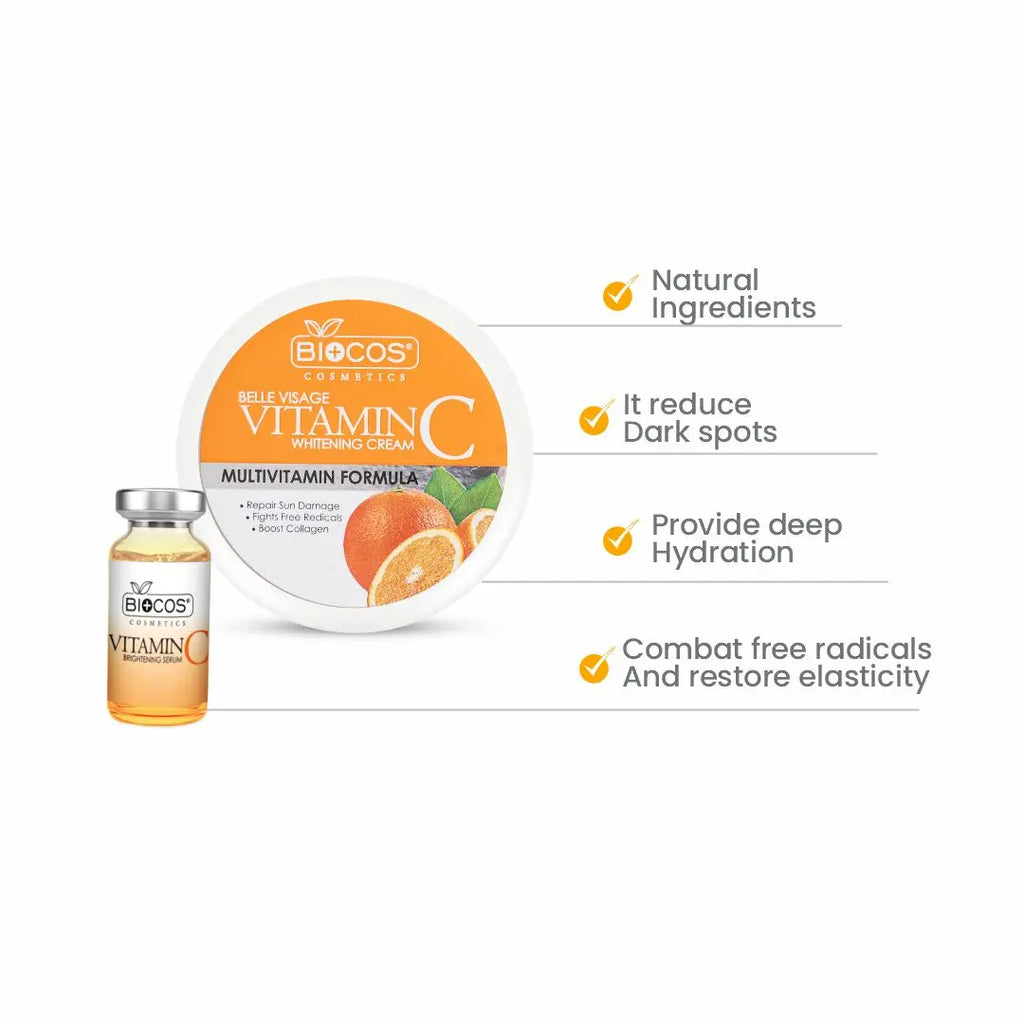 Vitamin C Bundle | Belle Visage Vitamin C Cream, Multi Serum Vitamin C & Vitamin C Face Wash Mousse