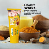 Ubtan Cream for Face & Body - Natural Skin Brightening, Tan Removal, & Exfoliating Mask - Neem, Turmeric, Saffron, Olive Oil, Honey, and Rose Water - Clear, Glowing Skin - 50gm