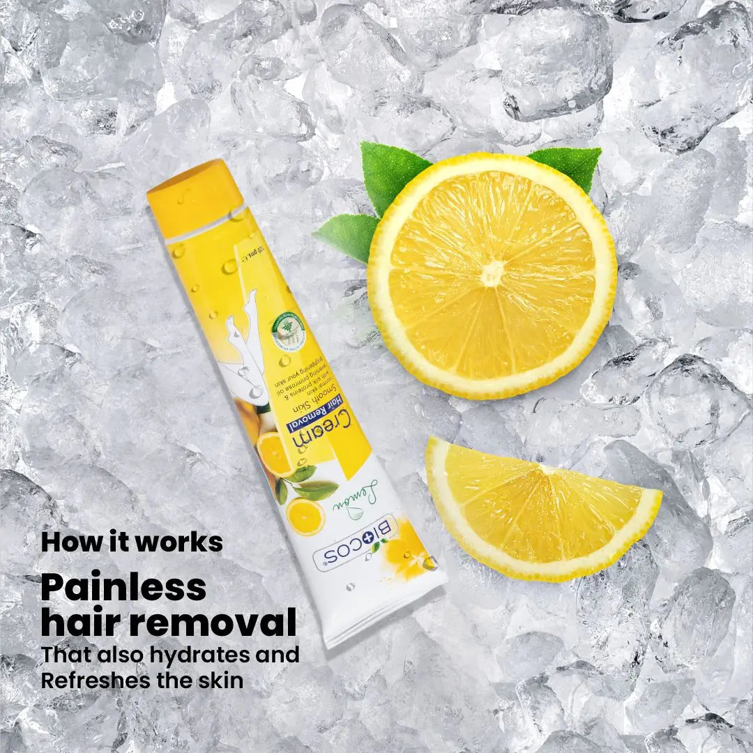 Lemon Hair Removal Cream with Vitamin E, – Swift & Soothing, Moisturizing Formula - 120ml
