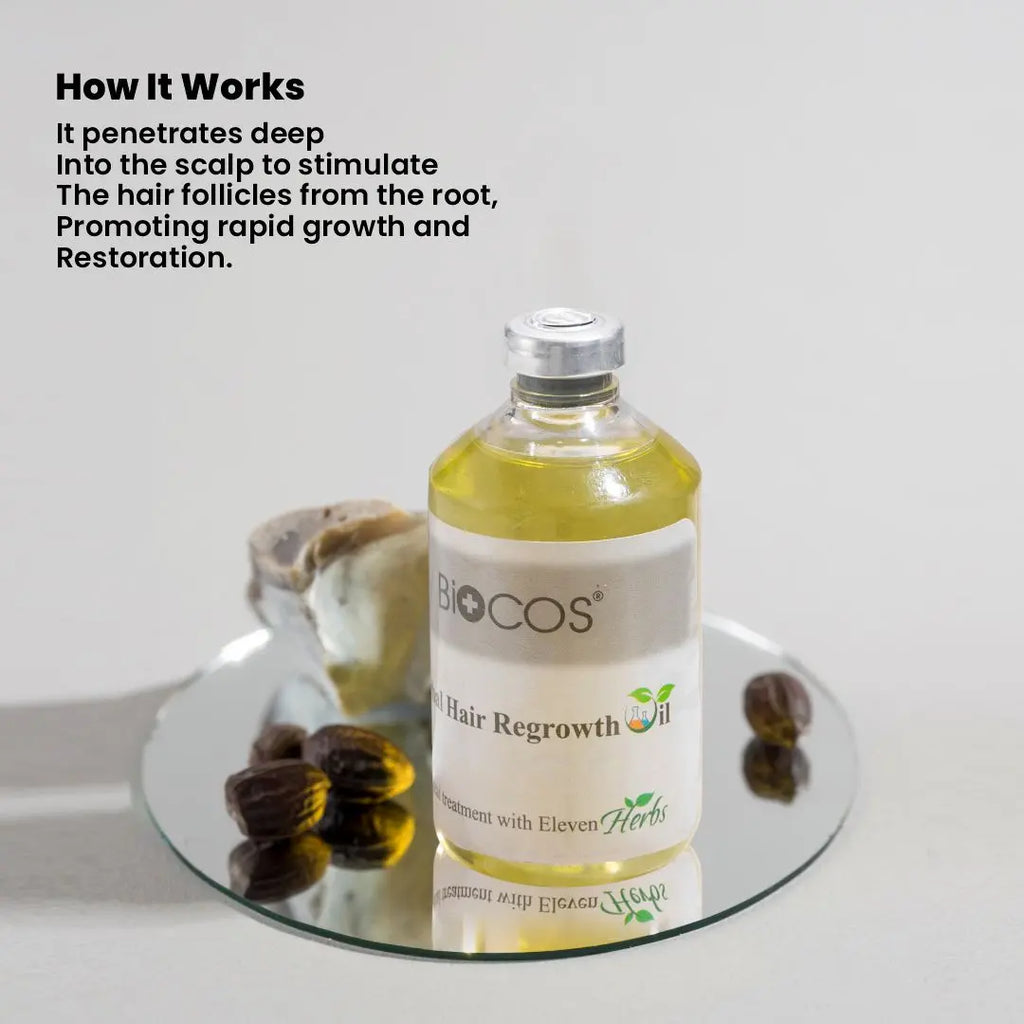 Herbal Hair Regrowth Oil - Nourishing Almond, Coconut & Black Seed Oils for Thicker, Stronger Hair - Promotes Natural Growth & Shine - 100ml