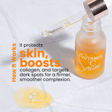 Multi Serum Vitamin C – Advanced Hydrating & Brightening Facial Serum with Hyaluronic Acid, Collagen, Jojoba Oil, Green Tea Extract – Anti-Aging, Anti-Pigmentation, Radiant Complexion - 15ml