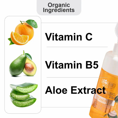 Vitamin C Face Wash Mousse - Brightening & Hydrating Cleanser with Vitamin B5