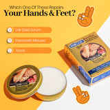 Hand & Feet Scrub with Vitamin E, Olive Oil & Jojoba Oil – Deeply Hydrates, Removes Dry Skin, Treats Cracked Heels, Exfoliates & Moisturizes for Smooth, Healthy Hands & Feet