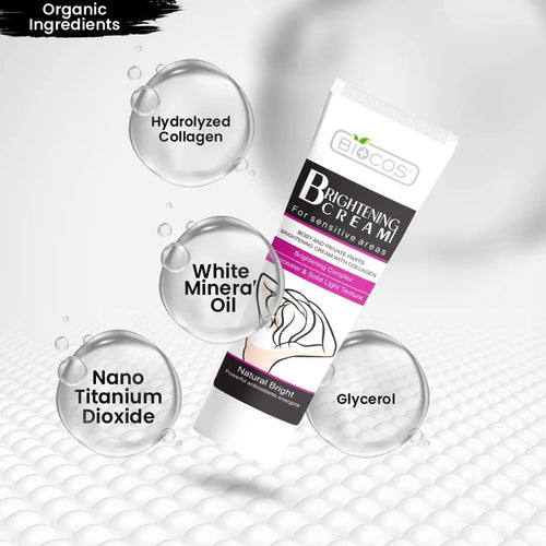Whitening Cream for Sensitive Areas | Brightening & Hydrating Formula with Collagen