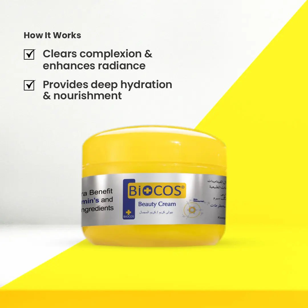 Beauty Cream Large – Skin Brightening & Anti-Aging Moisturizer with Arbutin, Vitamin E, Kojic Acid, & Licorice Extract | Hydrating Cream for Radiant, Smooth Skin  - 28gm