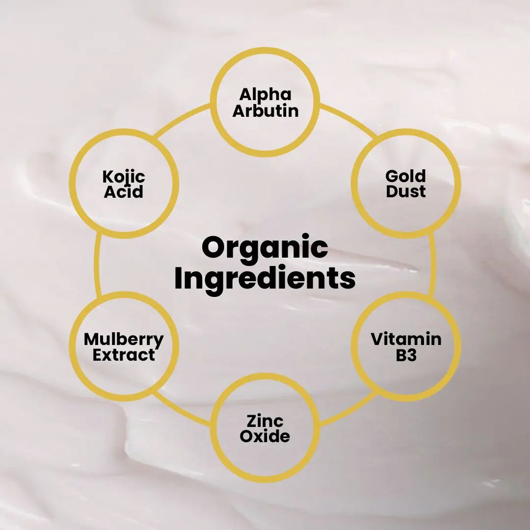 Bio Gold Beauty Cream 4in1 - Brightening & Anti-Aging, with Alpha Arbutin, Gold Dust & Kojic Acid, Reduces Wrinkles & Fine Lines, Enhances Elasticity, Deep Hydration - 16gm