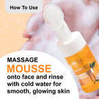 Vitamin C Face Wash Mousse - Brightening & Hydrating Cleanser with Aloe Vera & Vitamin B5 | Gentle Foaming Wash for Radiant Skin, Unclogs Pores  - 5.54 fl oz