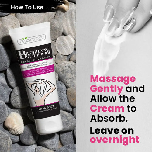 Whitening Cream for Sensitive Areas | Brightening & Hydrating Formula with Collagen