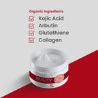 Dr. Laila 5-in-1 Beauty Pack - Organic Brightening, Anti-Wrinkle & Reduce Dark Spots Cream Set with Kojic Acid, Glutathione Capsule, Collagen Serum & Arbutin Soap