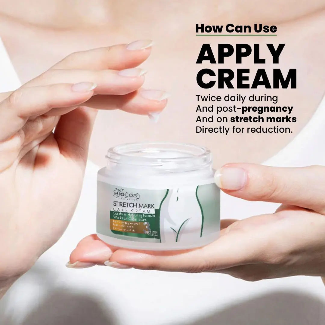 Stretch Mark Cream – Prevents & Reduces Stretch Marks, Restores Skin Moisture, Enhances Elasticity, Enriched with Cocoa Butter, Shea Butter, & Centella Asiatica - 44gm