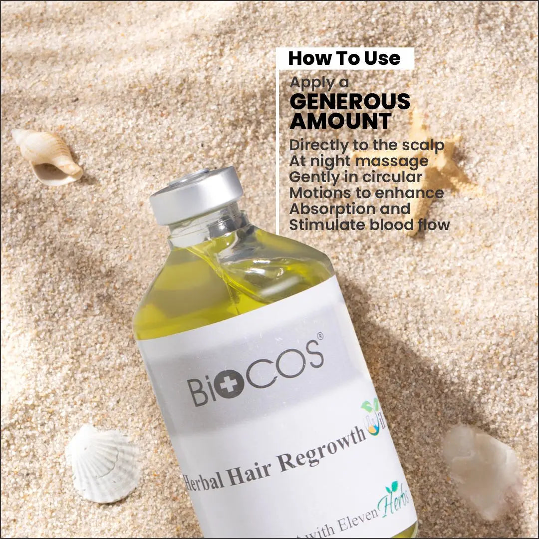 Herbal Hair Regrowth Oil - Nourishing Almond, Coconut & Black Seed Oils for Thicker, Stronger Hair - Promotes Natural Growth & Shine - 100ml