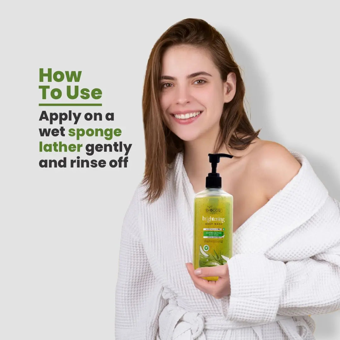 Whitening Body Wash – Deep Hydration & Soothes Sensitive Skin with Aloe Vera & Tocopherol – For Smooth & Nourished Skin – 500ml