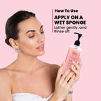 Whitening Body Wash – Nourishes & Refreshes Skin with Rose Extract, Glycerin & Long-Lasting Fragrance – For Glowing Skin & Oily Skin – 500ml