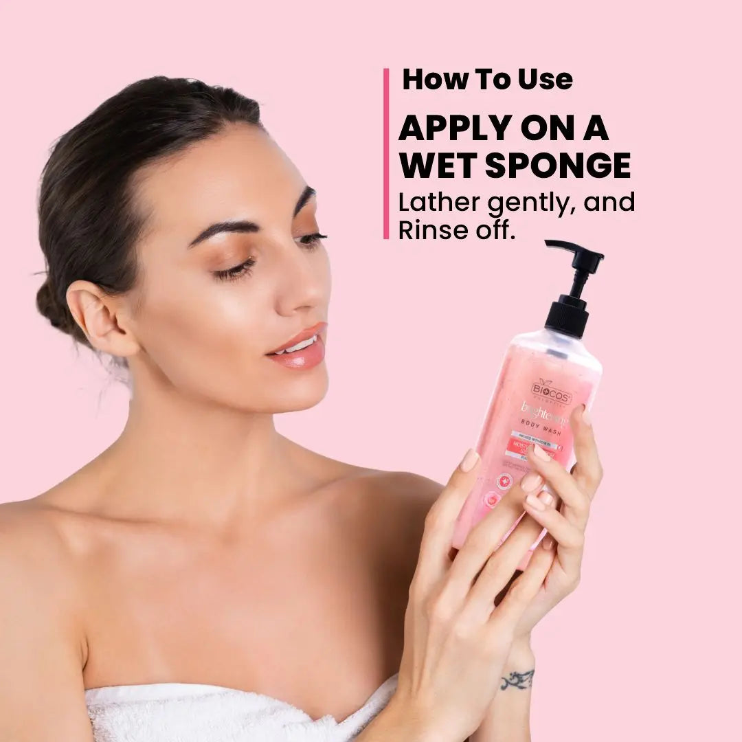 Whitening Body Wash – Nourishes & Refreshes Skin with Rose Extract, Glycerin & Long-Lasting Fragrance – For Glowing Skin & Oily Skin – 500ml