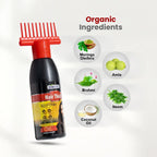 Hair Thick Ayurvedic Hair Oil – Anti-Hair Fall & Growth with Moringa, Amla, Brahmi, Neem, Coconut Oil – Dandruff Control, Strengthens & Nourishes for Thicker, Healthier Hair - 150ml