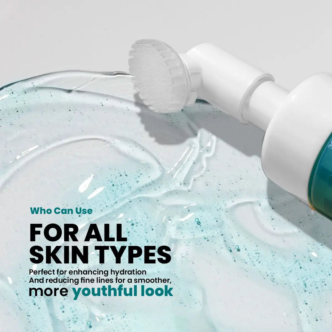 Hyaluronic Acid Face Wash Mousse - Hydrating Cleanser with Aloe Vera, Vitamin E & Pro-Vitamin B5, Deep Pore Cleansing, Anti-Breakout, Non-Drying 120ml
