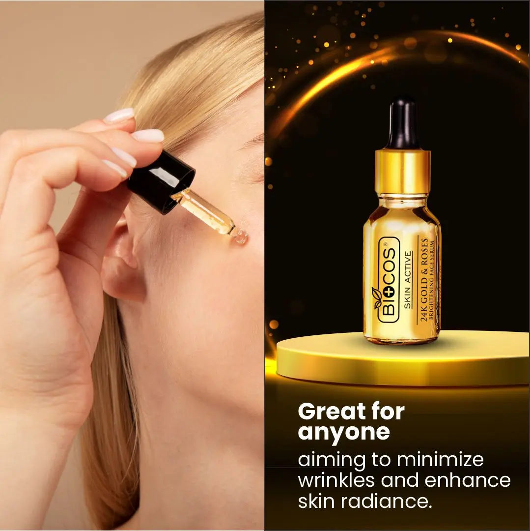 24K Gold Serum – Restores Elasticity, and Prevents Premature Aging