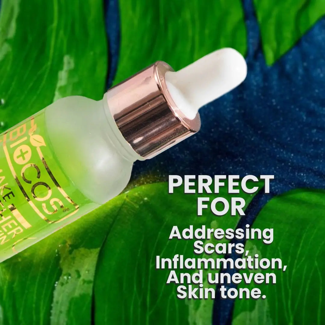 Multi Serum Aloe Vera – Hydrating & Brightening Skin Serum with Hyaluronic Acid, Vitamin C, Jojoba Oil, Green Tea – Anti-Acne, Anti-Inflammatory, Radiant Glow - 15ml