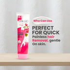 Rose Hair Removal Cream with Vitamin E - Gentle & Soothing, Quick-Acting Formula, Hydrating & Refreshing